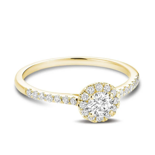 Bague Halo à Diamants en or