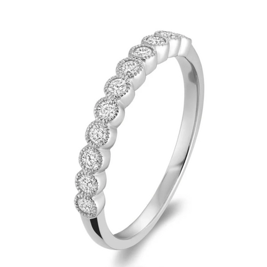 Jonc à Diamants or blanc
