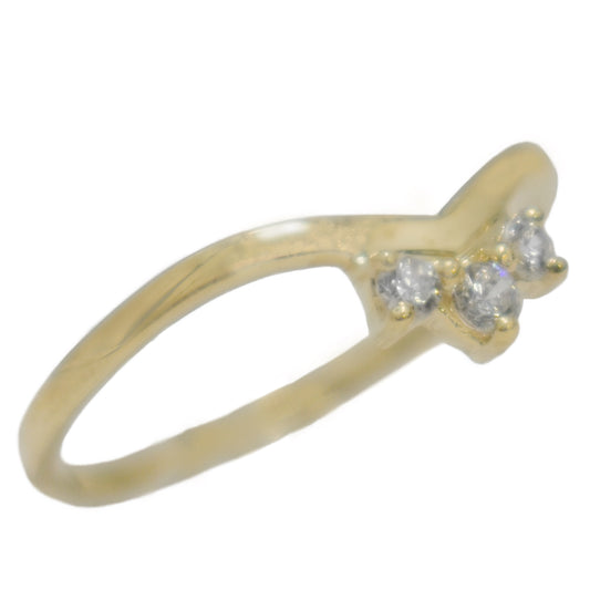 10kt 2 tone gold CZ ring