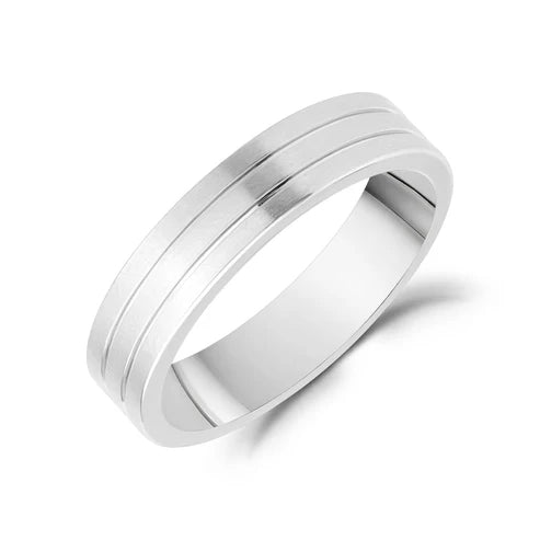 Jonc A.R.Z. steel, Lignes triples, Brossé et poli en acier inoxydable