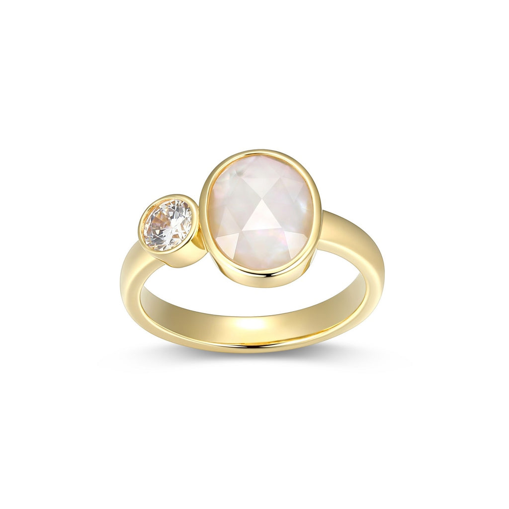 Bague Reign argent 925 plaqué jaune 18 kt