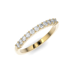 10kt Yellow Gold Shared Prong Lab-Grown Diamond Half Eternity Ring