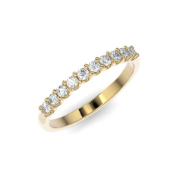 10kt Yellow Gold "U shape" Half-Eternity Lab-Grown Diamond Bangle