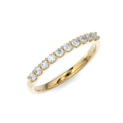 10kt Yellow Gold "Scallop" Half Eternity Lab-Grown Diamond Band