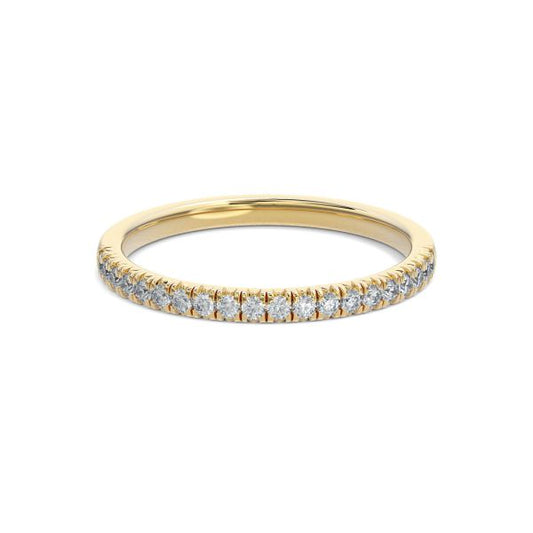 Jonc à diamants naturels en or jaune 14kt