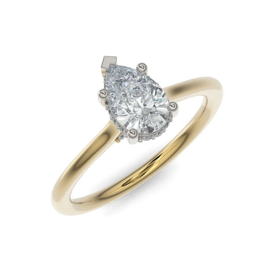 Bague Diamant de Laboratoire Poire