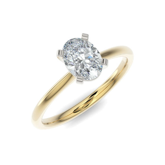 Lab Diamond Solitaire Ring