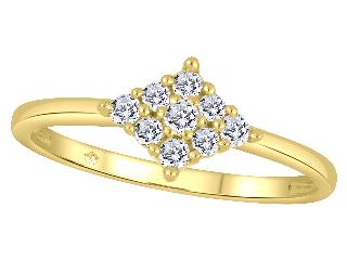 Bague or jaune avec diamants