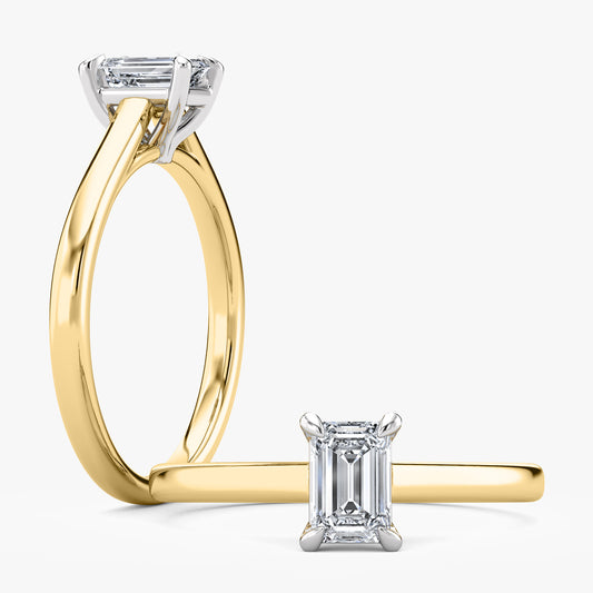 10kt Yellow and White Gold Intertwined Lab-Created Diamond Ring