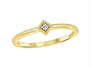 Bague or jaune avec diamants