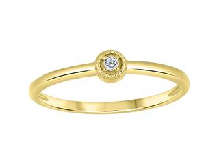 Bague or jaune avec diamants