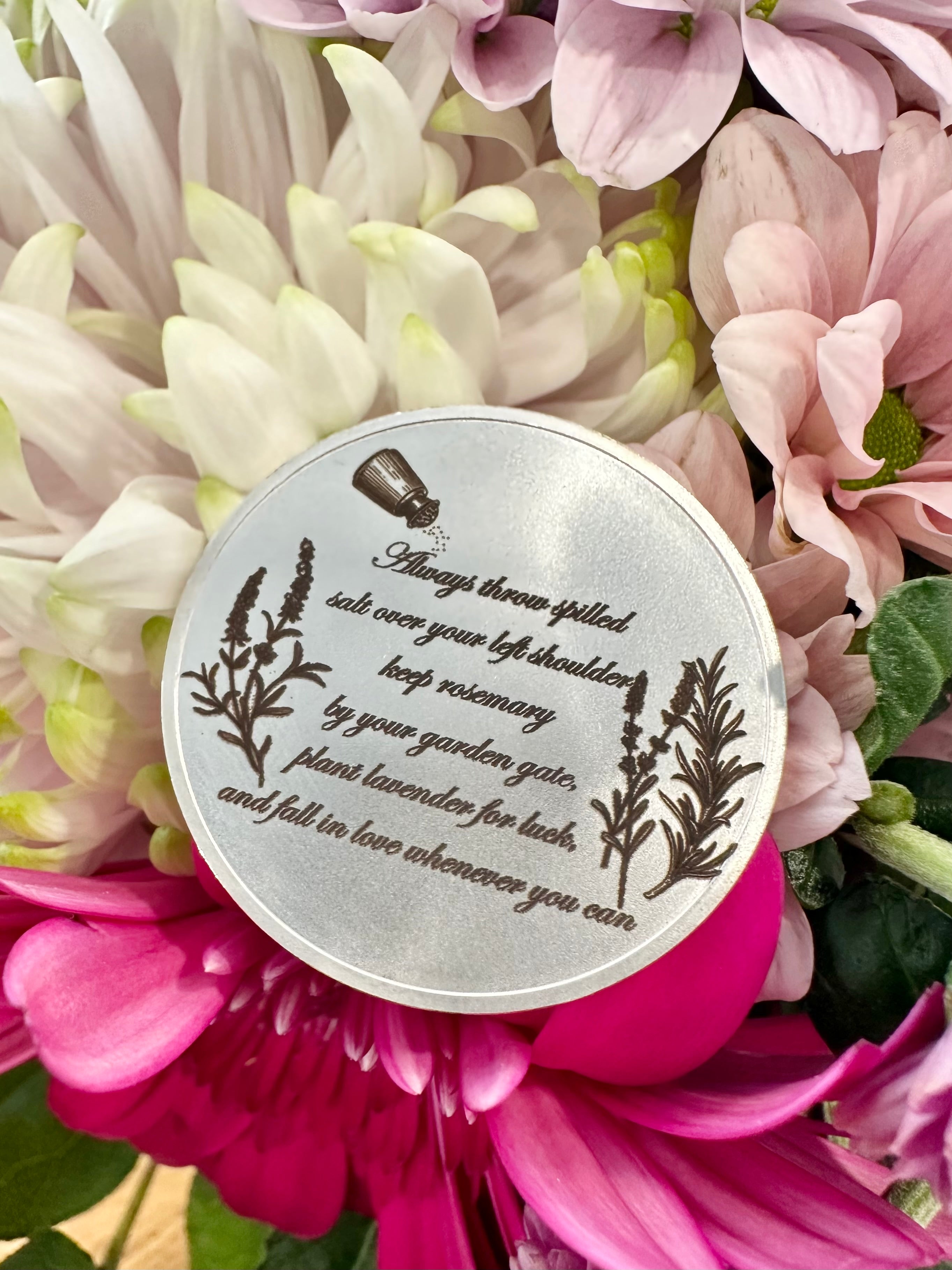 keep rosemary by your garden gate. plant lavender for luck Engravings on site – La Forge d'or | Joaillerie
