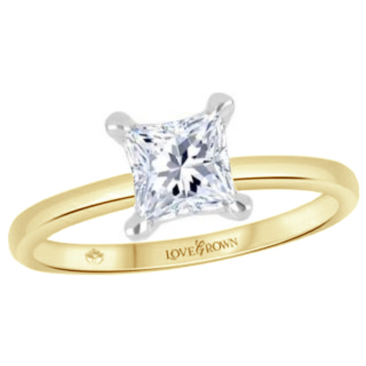 Emerald Cut Lab Diamond Solitaire Ring