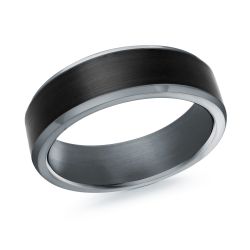 Tantalum and Carbon Fiber Men's Ring