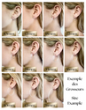 Boucles D'oreilles à Tige (piercing) Unisexe En Acier Inoxydable - Motif Triangle Noir - Lot De 2 - Épaisseur 1,2 Mm - 4