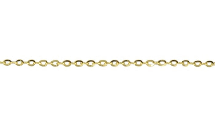 Chaîne Rolo En Or Jaune 9 Carats - Diamètre 1,10 Mm, Longueur Ajustable 16-18 Pouces - Neuve
