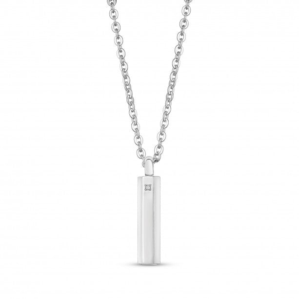 Collier Homme Esmoly - Chaîne Acier Inoxydable Lettre A-Z - Argent/Or/Noir - 45+50cm - Cadeau Style